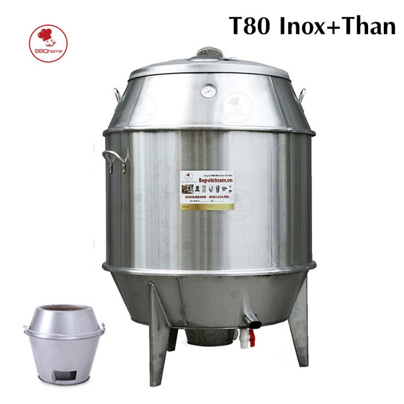 LÒ QUAY VỊT BẰNG THAN T90 (INOX)