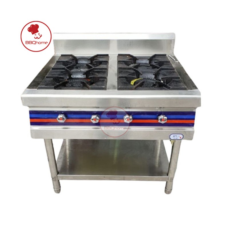 Bếp Âu 4 Họng Nhập Khẩu (Có Chân Bệ)