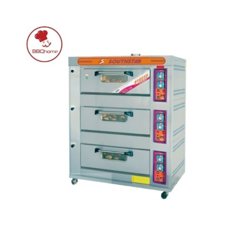 Lò nướng 3 tầng 9 khay Gas